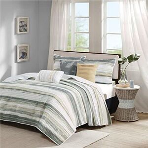Madison Park Quilt Set Cottage Coastal Design, 6 Piece Set